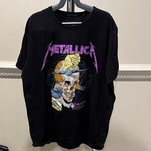 Boohoo Black Metallica Graphic Tee